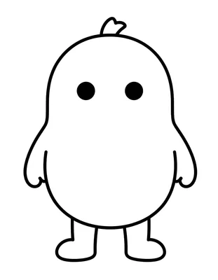 Dibujo para colorear de una calabaza de Halloween con cara sonriente y una pequeña hoja en la parte superior.
