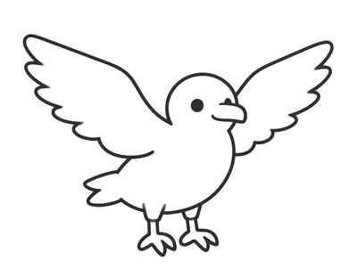 Dibujo para colorear de un cóndor con las alas abiertas volando sobre una montaña nevada grande y sencilla.