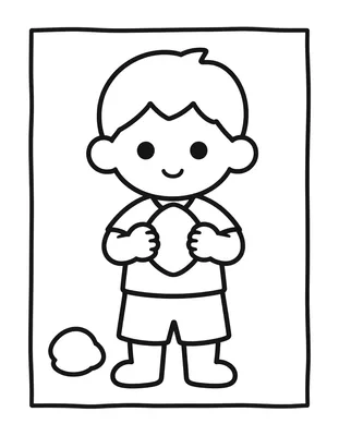 Dibujo para colorear de un niño sonriente colocando pétalos de cempasúchil en un altar de Día de Muertos.