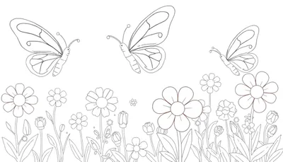 Placa de color de mariposas volando sobre flores.