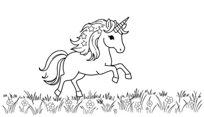 Unicornio para colorear, placa de color
