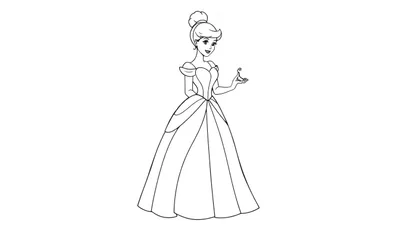 Placa de color de Cenicienta con su vestido de baile y zapatilla de cristal.