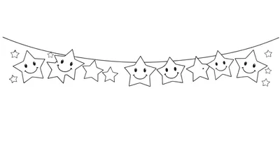 Guirnalda de Estrellas Sonrientes