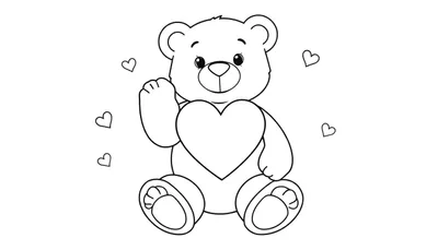 Osito de peluche con placa de color y corazón.
