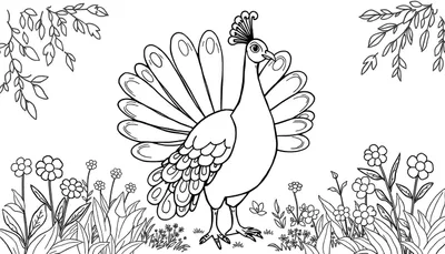 ¡El Pavo Real Feliz de Colores!
