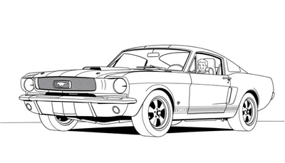 ¡Colorea tu propio Mustang de carreras con la placa de color!