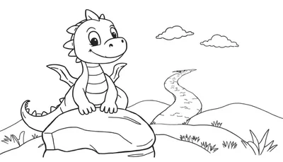Placa de Color: ¡Aventura con el Dragón Amigable!