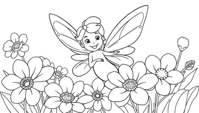 Placa de Color: El Hada de las Flores Alegres