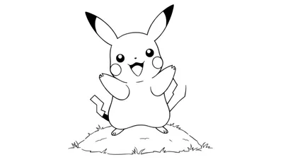 Placa de color de Pikachu saludando alegremente.