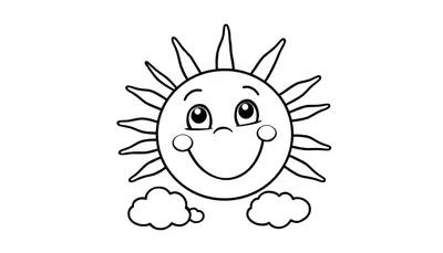 Una placa de color con un sol sonriente rodeado de rayos y nubes.