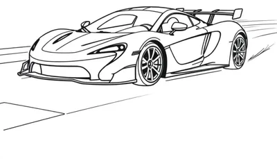 Placa de coche McLaren de carreras para colorear.