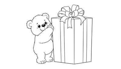 Oso de peluche abriendo una placa de color gigante.
