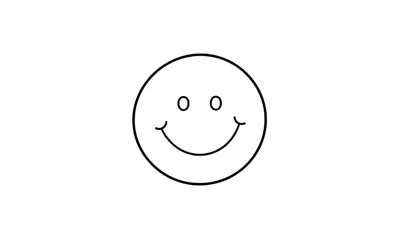 Placa de color de una carita sonriente amigable