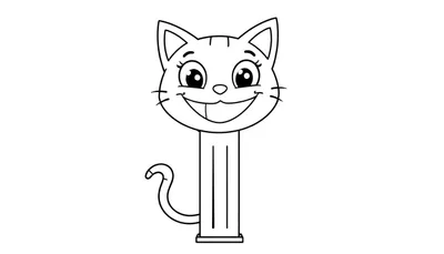 Placa de color de un dispensador PEZ con forma de gato sonriente.