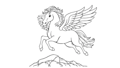 Placa de color de Pegaso volando