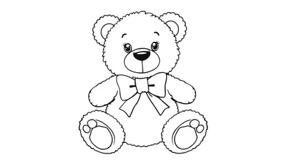 Placa de color de un oso de peluche