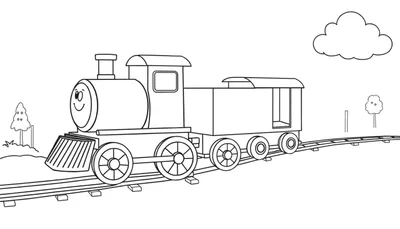 Placa de color de un tren amigable.