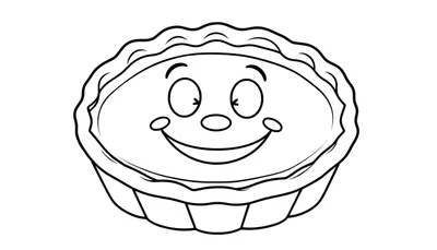 Placa de color de un pastel de calabaza sonriente