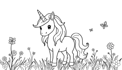 Placa de color de un unicornio con crin de estrellas