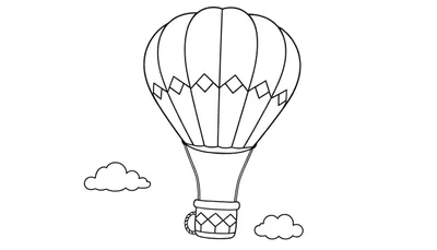 Placa de color de un globo aerostático listo para pintar.