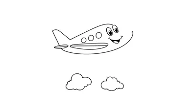 Un avión amigable para colorear, listo para surcar los cielos con su placa de color.