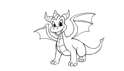 Placa de color de Spyro el dragón sonriendo con las alas extendidas.