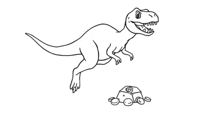 Placa de color de un velociraptor amigable listo para la aventura.