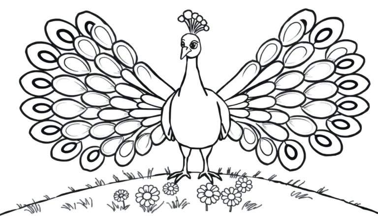 Placa de color de un pavo real amigable