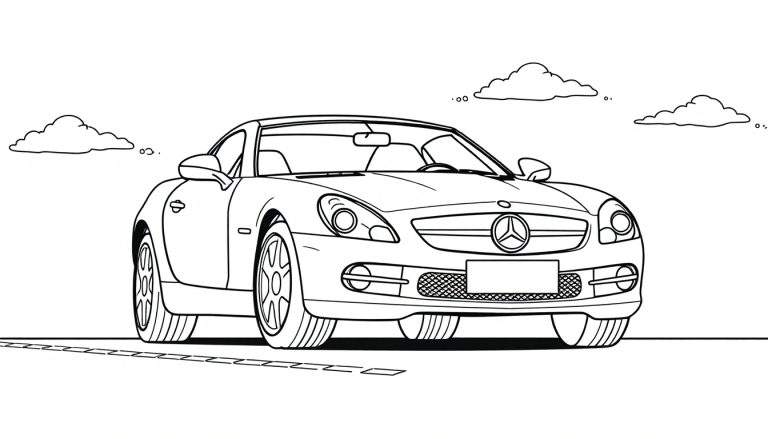 Placa de color con coche deportivo para niños