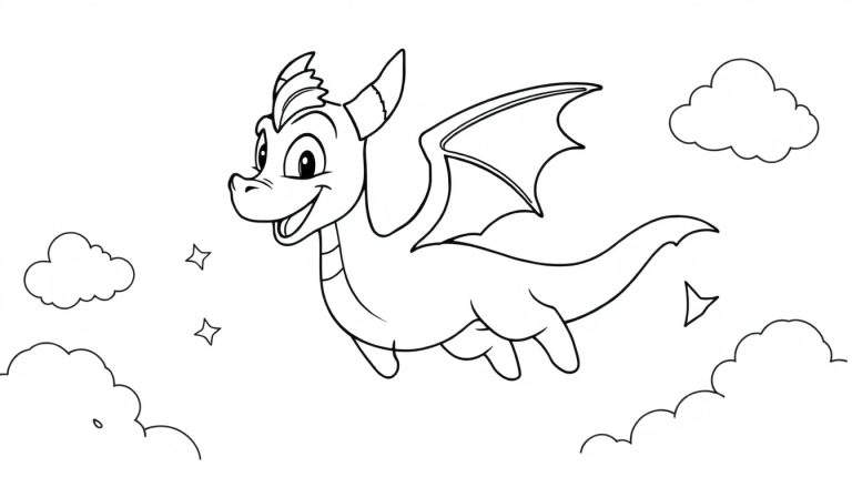 Placa de color de Spyro el dragón volando con una gran sonrisa.