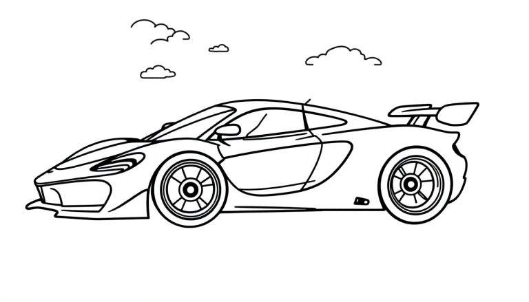 Placa de color de un coche McLaren deportivo