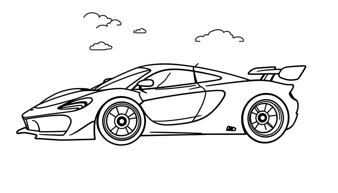 Placa de color de un coche McLaren deportivo