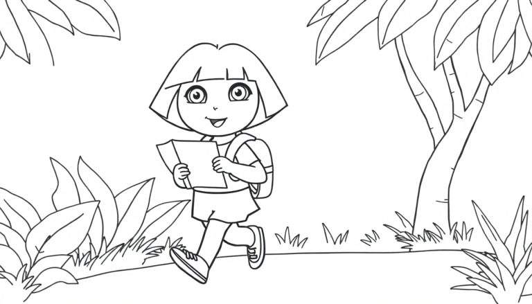 Placa de color de Dora la Exploradora en la jungla