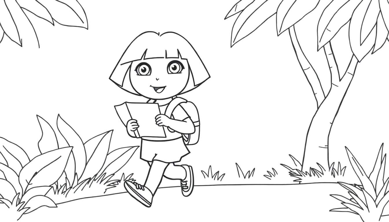 Placa de color de Dora la Exploradora en la jungla