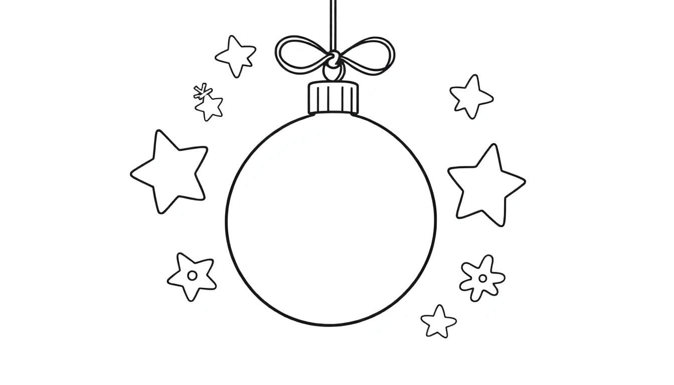 Placa de color de adorno navideño con estrellas.