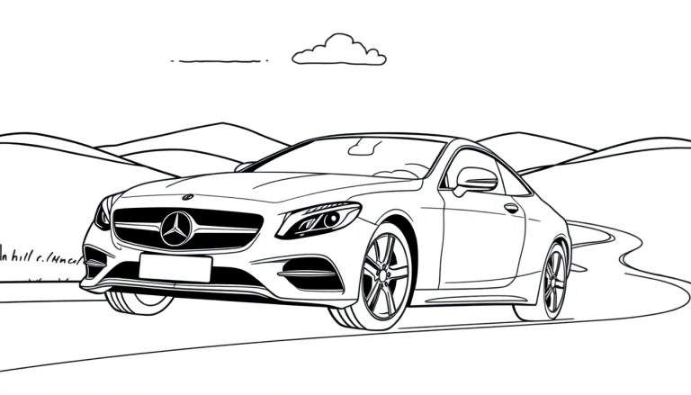 Placa de color de un Mercedes-Benz elegante