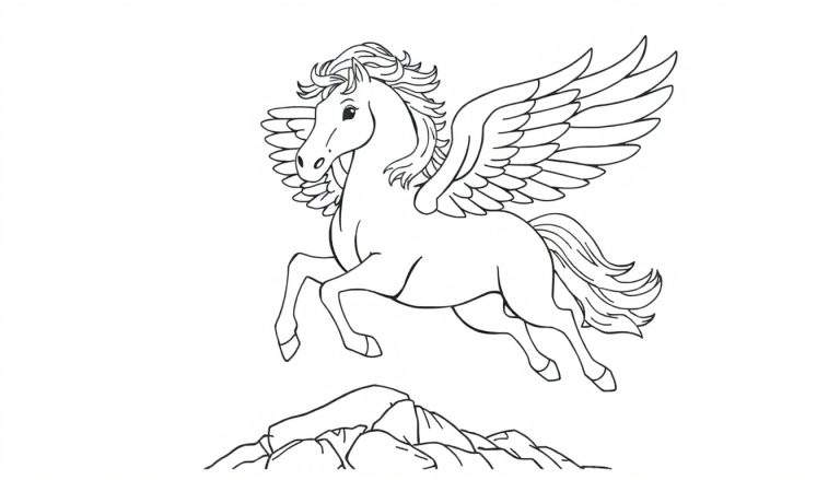 Placa de color de Pegaso volando