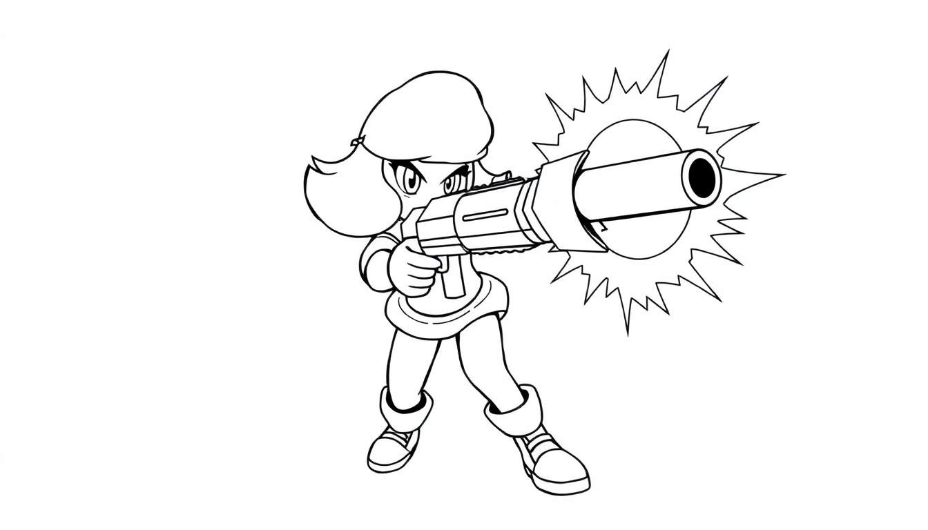Placa de color de Shelly de Brawl Stars lista para pintar.