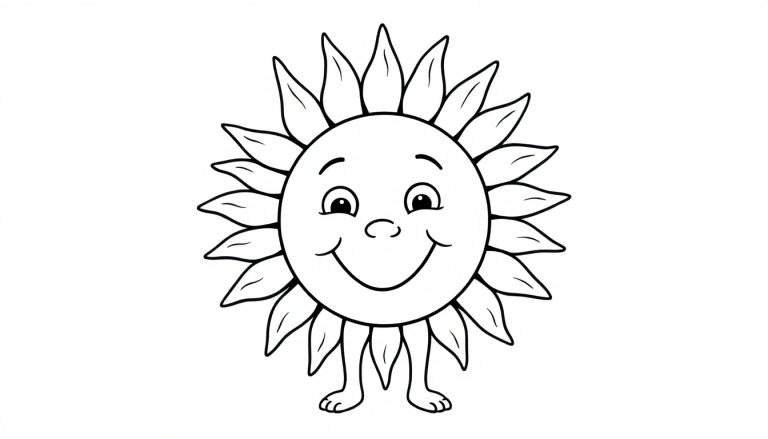 Placa de color del sol sonriente
