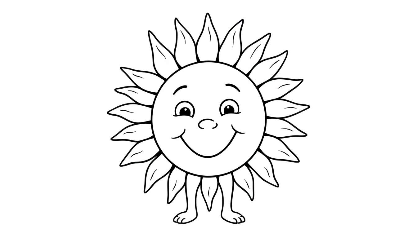 Placa de color del sol sonriente