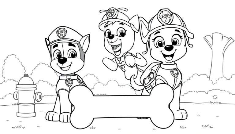 Placa de color de la Patrulla Canina con Chase, Rocky y Marshall.