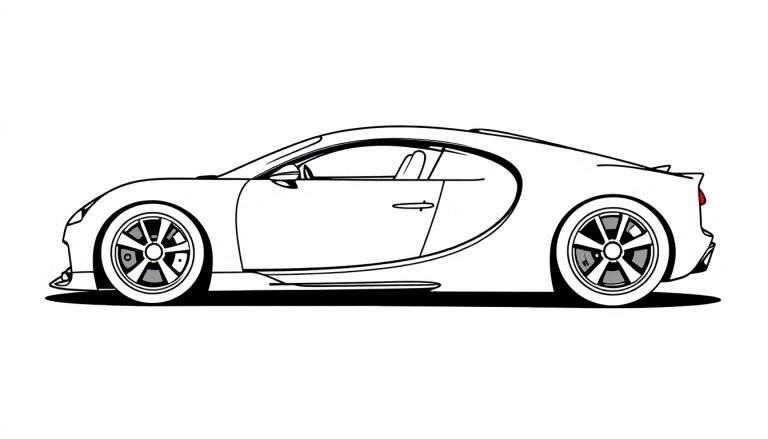 Placa de Bugatti para colorear