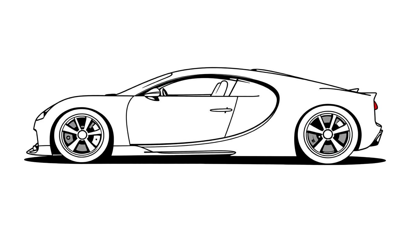 Placa de Bugatti para colorear
