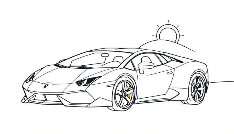 Placa de color de un Lamborghini deportivo lista para pintar.