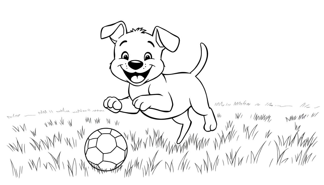 Perrito blanco jugando fútbol, listo para usar la placa de color.