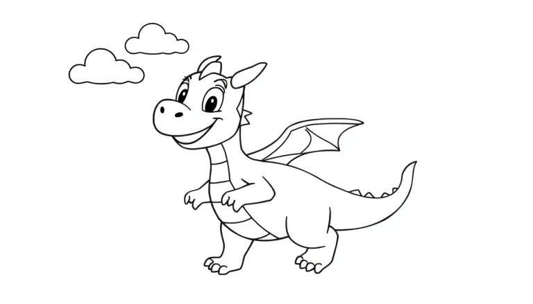 Placa de color de Puff el dragón amigable