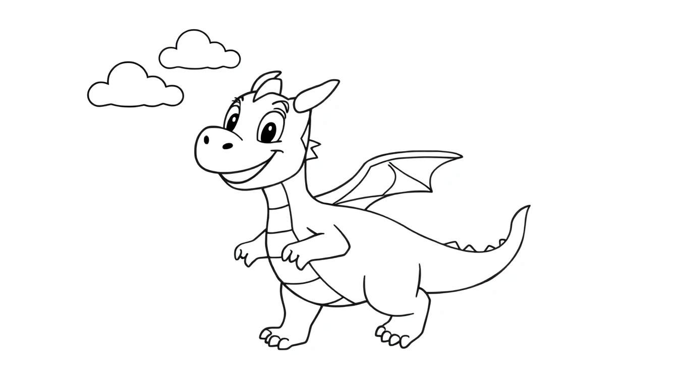 Placa de color de Puff el dragón amigable