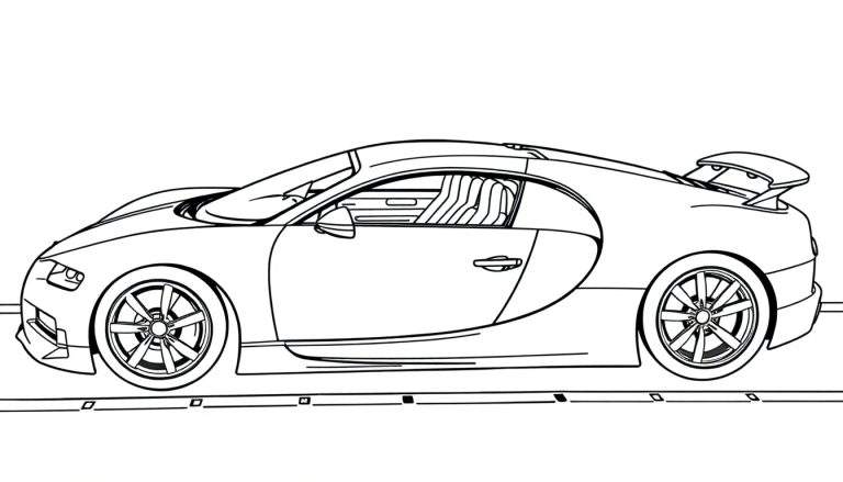 Placa de color de un coche deportivo Bugatti listo para pintar.