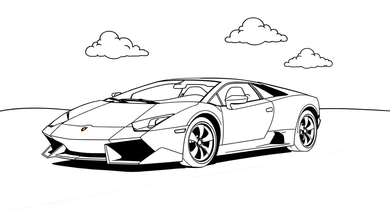 Placa de color de un coche deportivo Lamborghini Aventador.